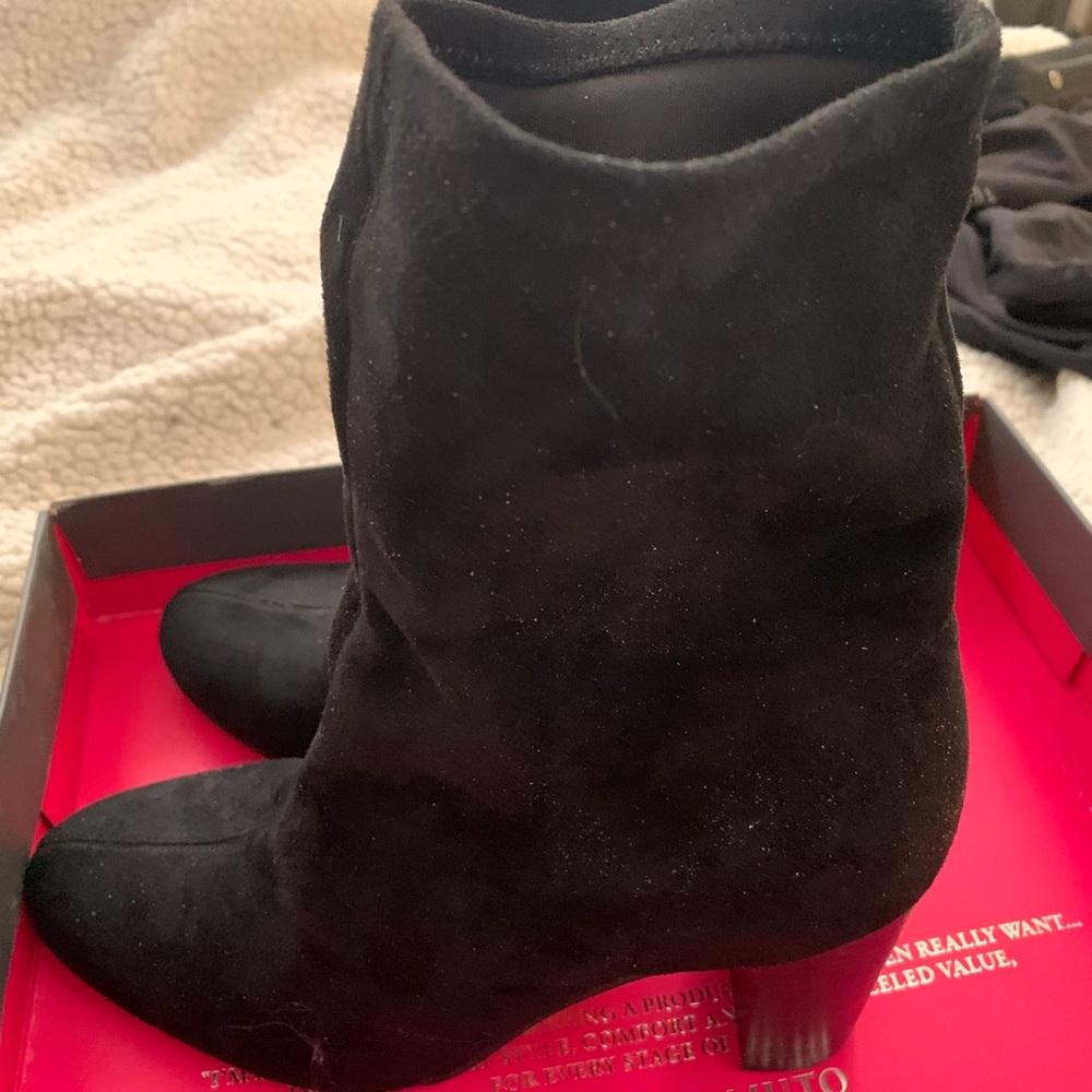 Vince Camuto micro suede booties